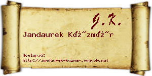 Jandaurek Kázmér névjegykártya